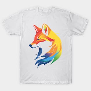 Rainbow  Fox T-Shirt